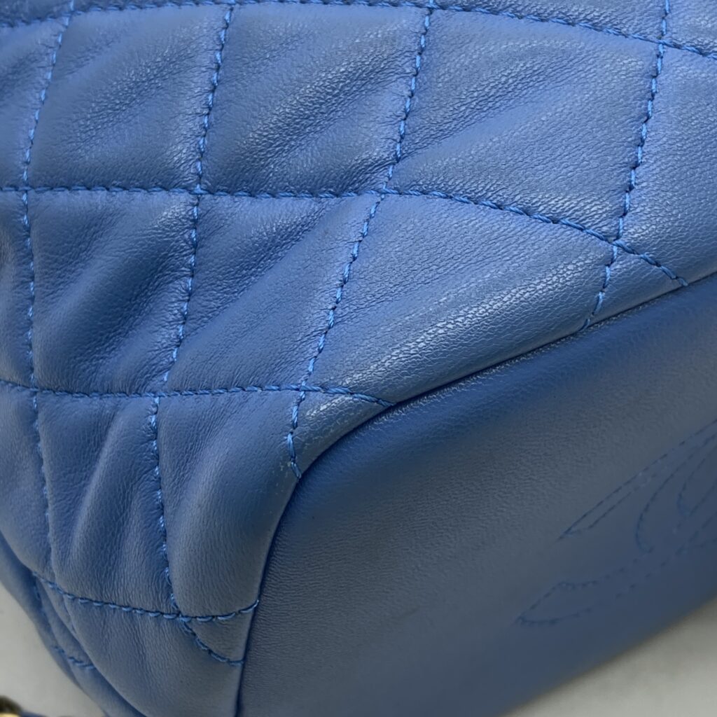 Chanel Hobo Handbag Blue GHW