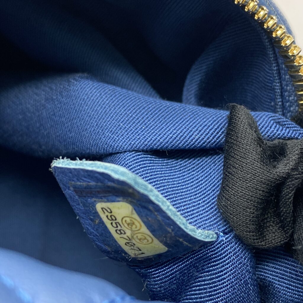 Chanel Hobo Handbag Blue GHW