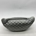 Chanel Waist Bag Calfskin Metallic Silver RHW