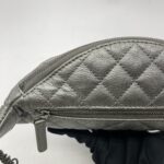 Chanel Waist Bag Calfskin Metallic Silver RHW