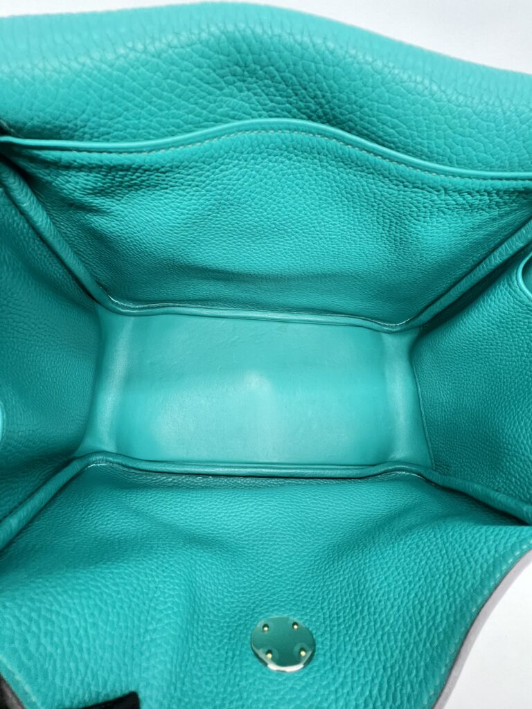 Hermes Lindy 30 Clemence Bleu Paon PHW