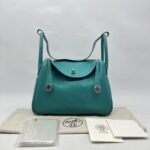 Hermes Lindy 30 Clemence Bleu Paon PHW