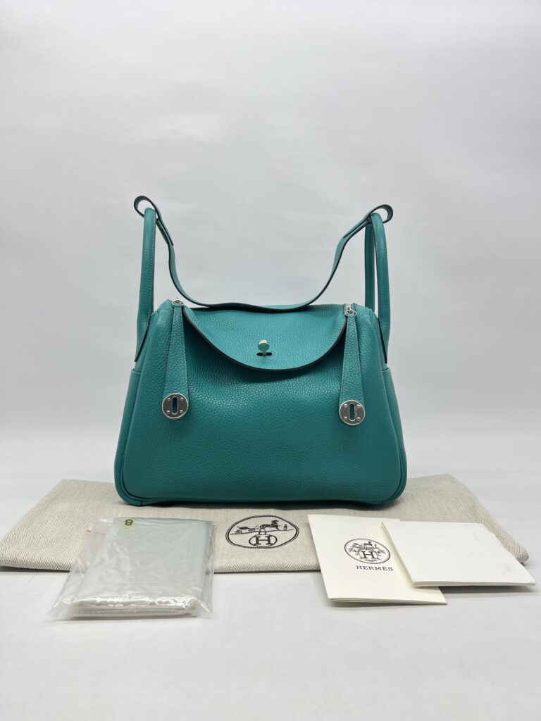 Hermes Lindy 30 Clemence Bleu Paon PHW