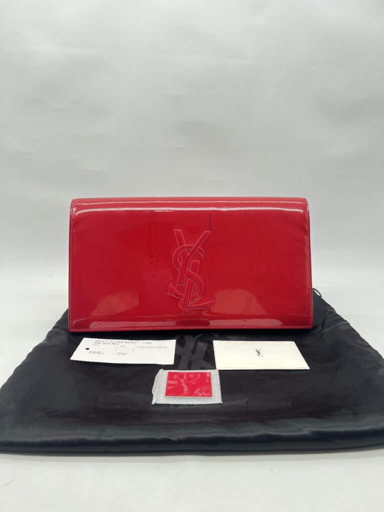 Saint Laurent Belle De Jour Clutch Red