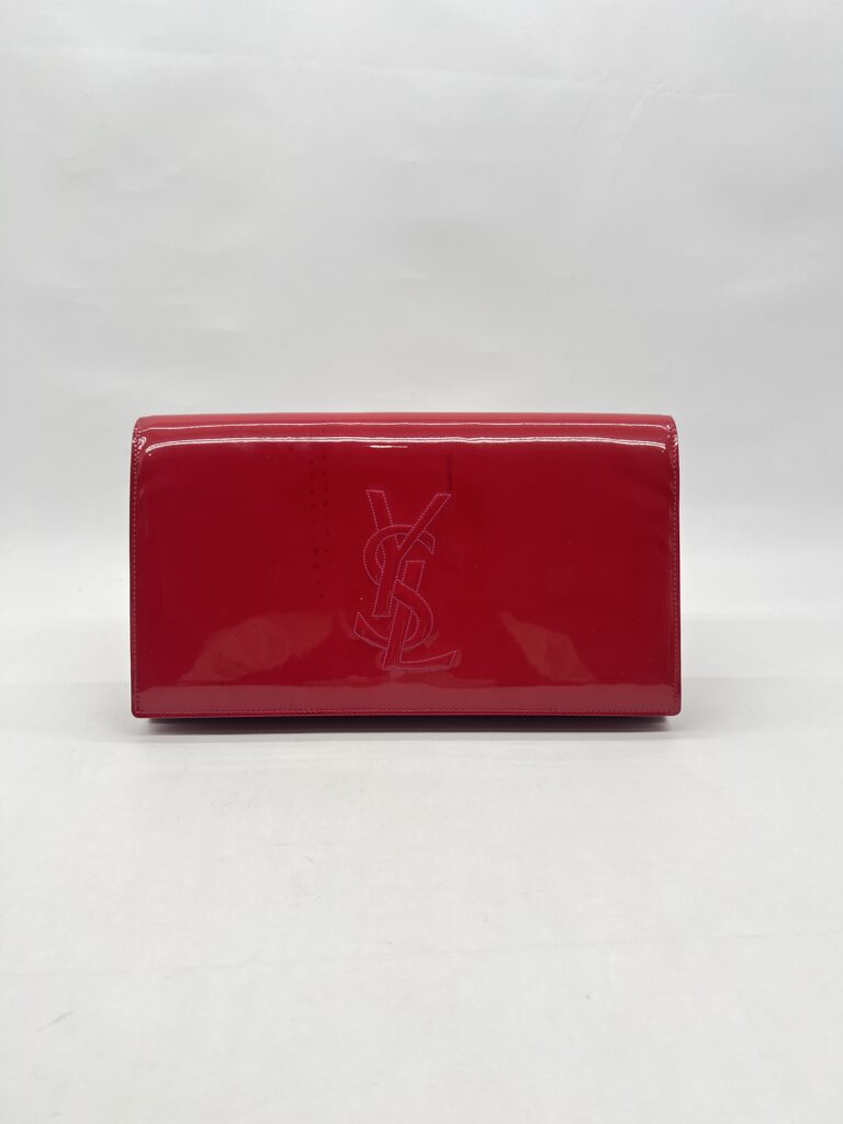 Saint Laurent Belle De Jour Clutch Red