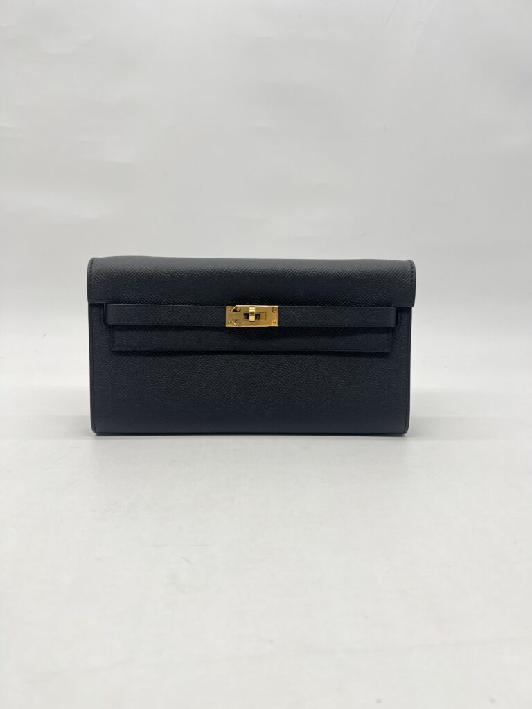 Hermes Kelly To Go Epsom Noir GHW