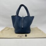 Hermes Picotin 22 Clemence Bleu Brighton PHW