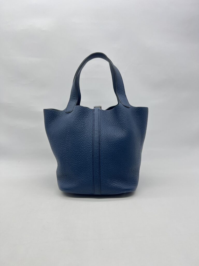 Hermes Picotin 22 Clemence Bleu Brighton PHW