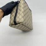 Gucci GG Emblem Small Bucket GG Supreme Black LGHW