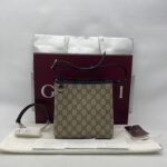 Gucci GG Emblem Small Bucket GG Supreme Black LGHW