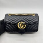Gucci Marmont Flap Small Black GHW