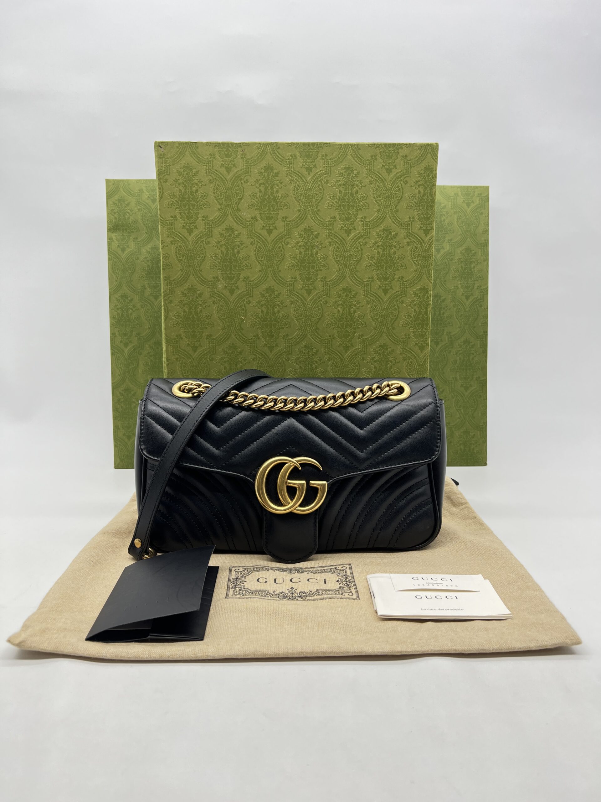 Gucci Marmont Flap Small Black GHW