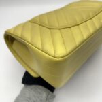 Chanel Medium Classic Chevron Yellow Lambskin GHW