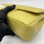 Chanel Medium Classic Chevron Yellow Lambskin GHW