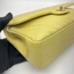 Chanel Medium Classic Chevron Yellow Lambskin GHW