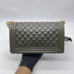 Chanel Boy 25 Lambskin Dark Green GHW