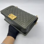 Chanel Boy 25 Lambskin Dark Green GHW