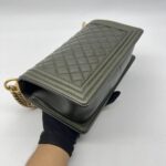 Chanel Boy 25 Lambskin Dark Green GHW