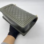 Chanel Boy 25 Lambskin Dark Green GHW