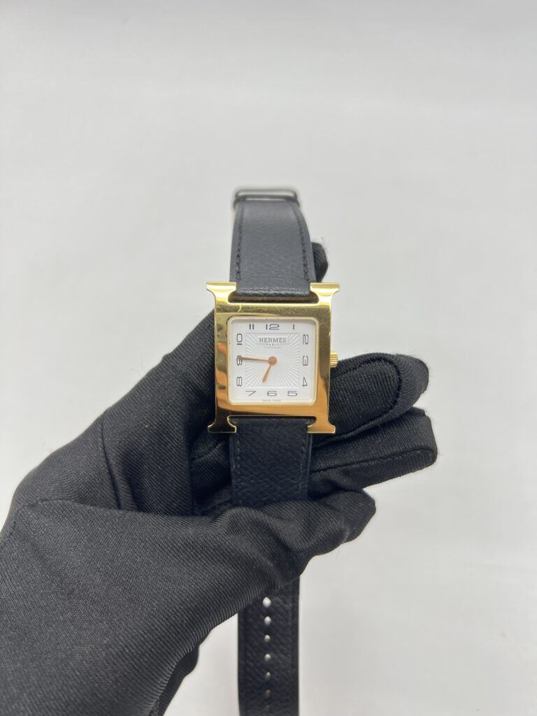 Hermes Heure H Epsom Noir GHW