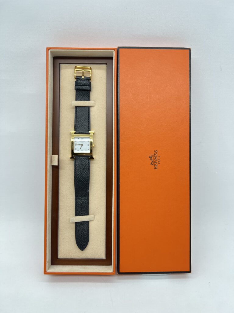 Hermes Heure H Epsom Noir GHW