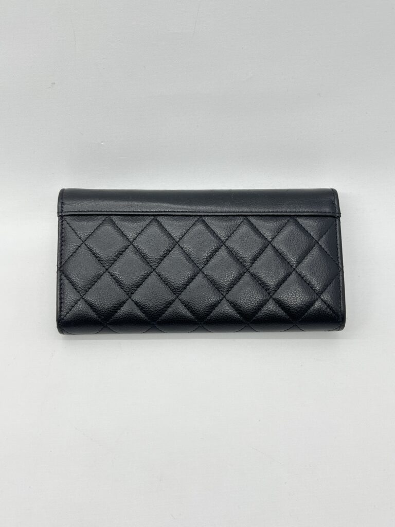 Chanel CC Long Wallet Black SHW