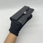 Chanel CC Long Wallet Black SHW
