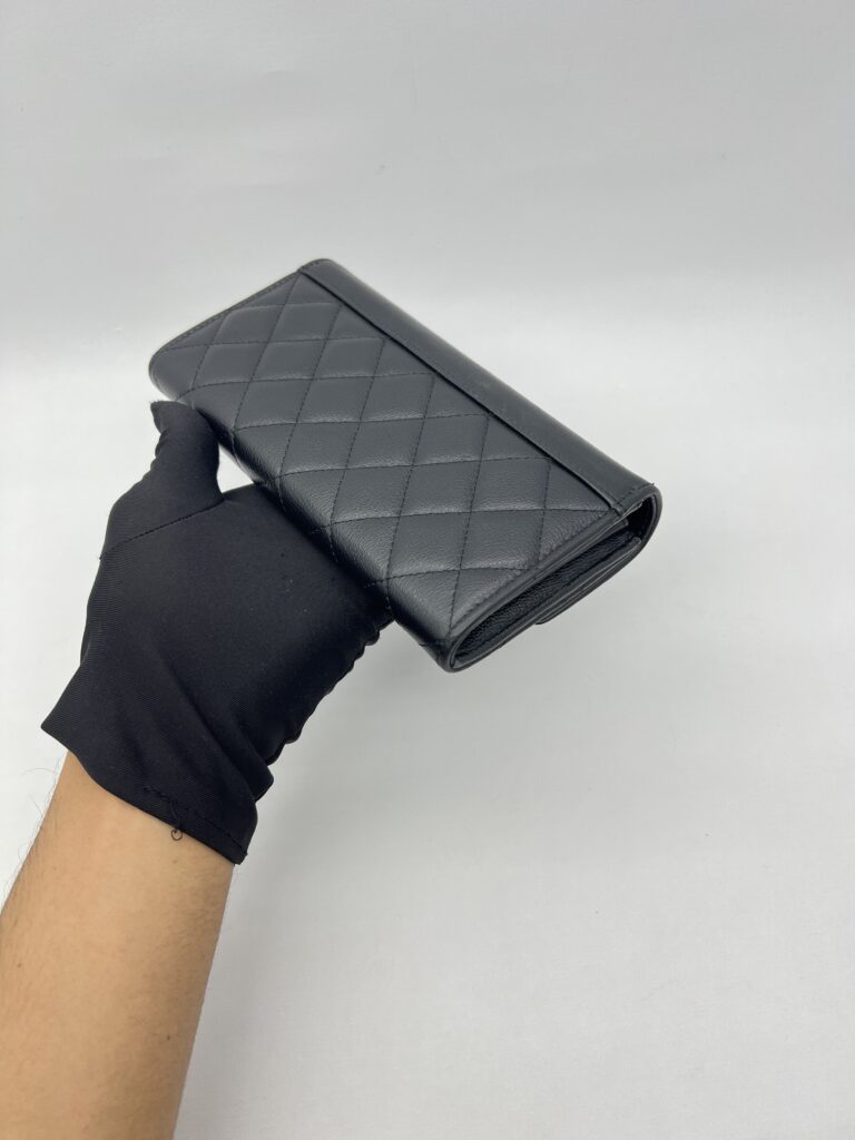 Chanel CC Long Wallet Black SHW