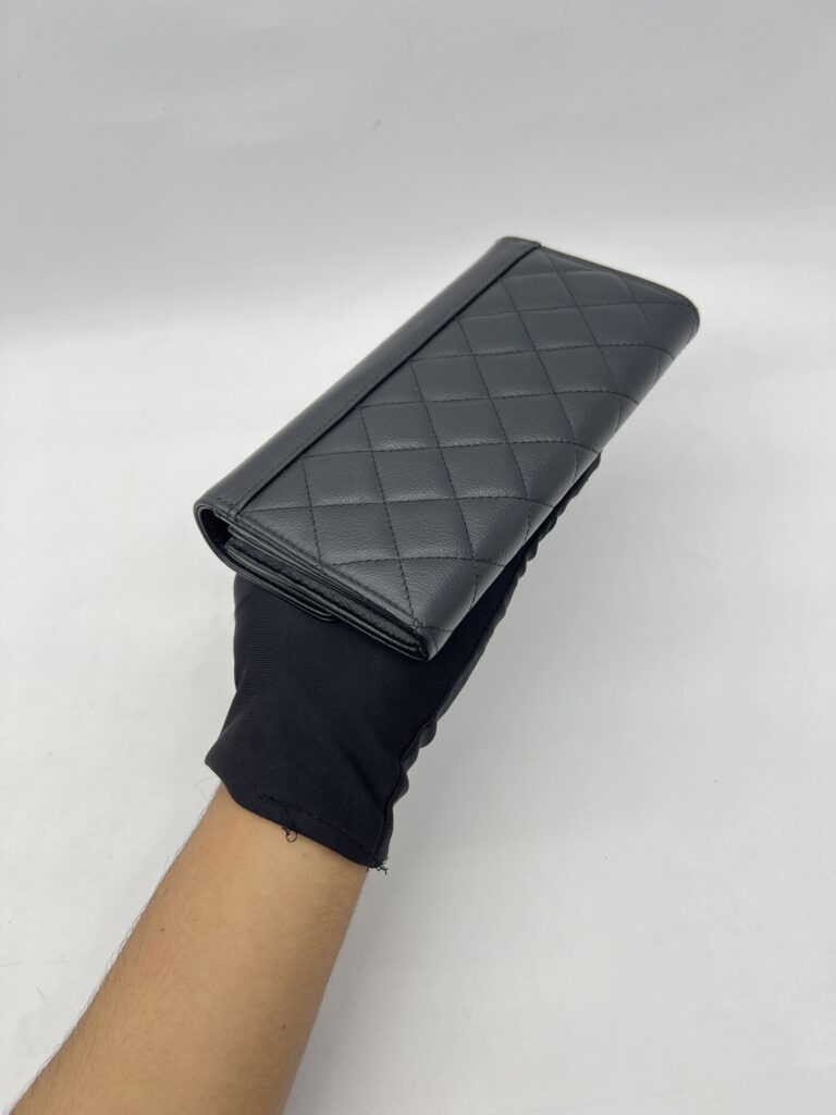Chanel CC Long Wallet Black SHW