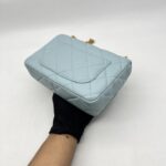 Chanel Mini Enamel Pending CC Lambskin Light Blue GHW