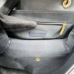 Chanel Chevron Top Handle Blue Calfskin GHW