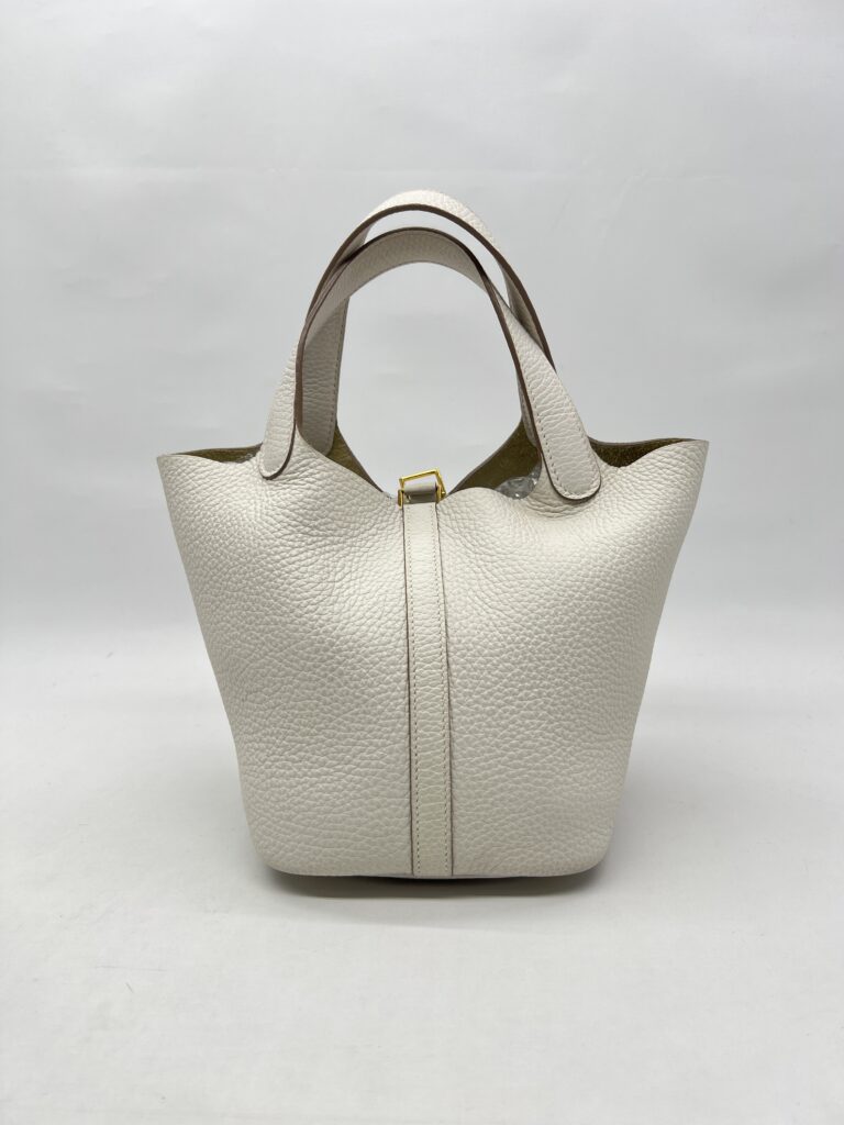 Hermes Picotin Lock 18 Clemence Gris Perle GHW