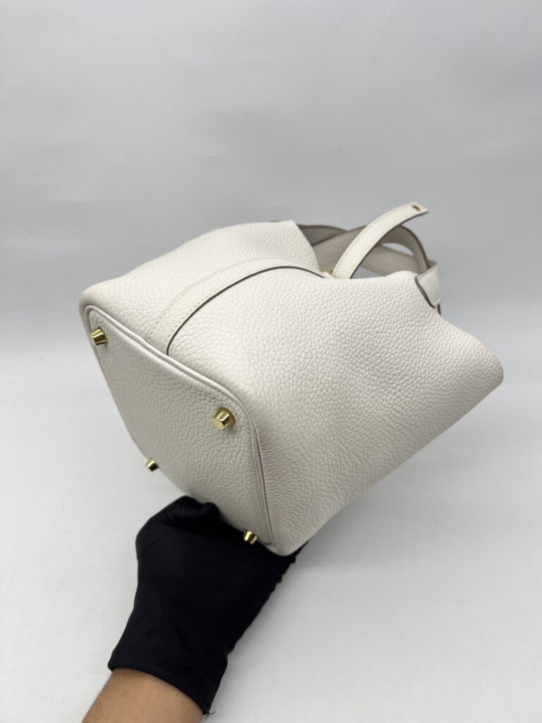 Hermes Picotin Lock 18 Clemence Gris Perle GHW