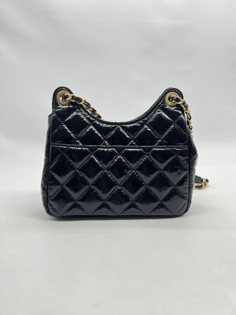Chanel Small Hobo Glaze Black GHW