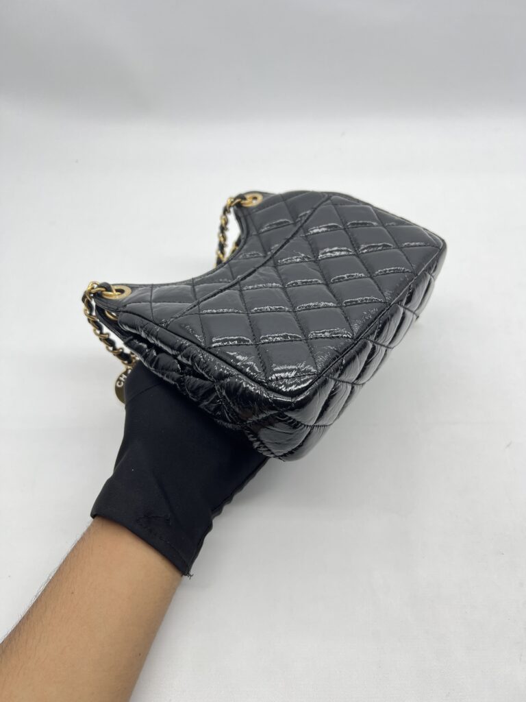 Chanel Small Hobo Glaze Black GHW