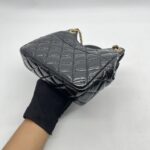 Chanel Small Hobo Glaze Black GHW