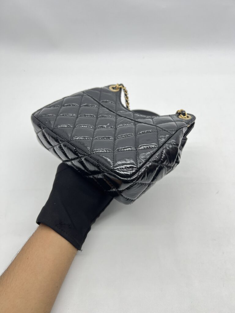 Chanel Small Hobo Glaze Black GHW