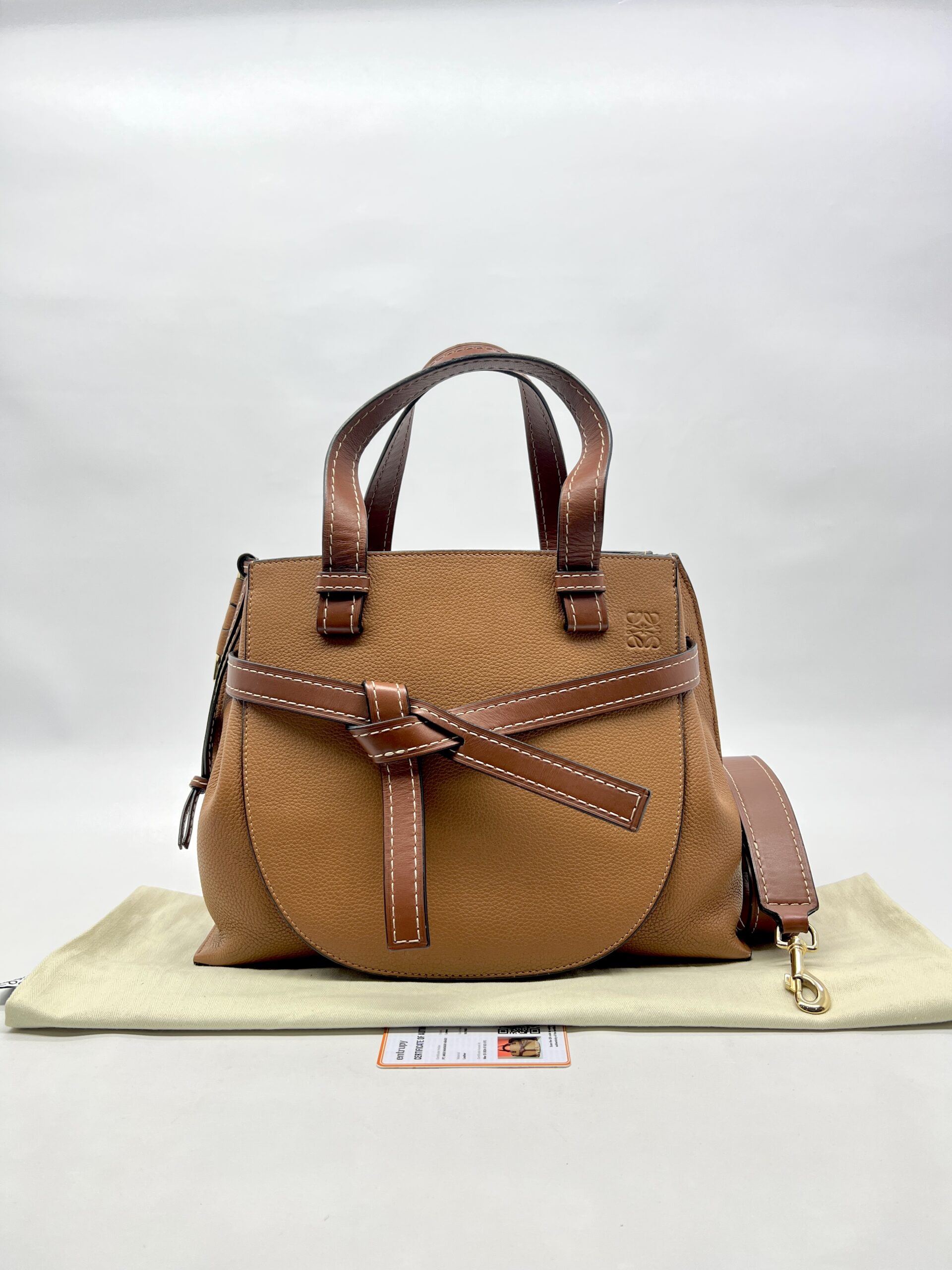 Loewe Gate Top Handle Caramel Brown GHW