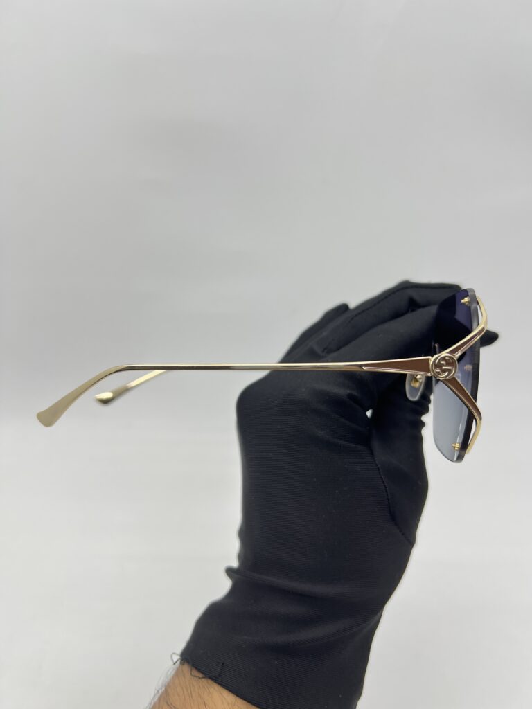 Gucci Sunglasses Rimless Gold Brown
