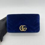 Gucci Marmont Mini Bag Velvet Blue GHW