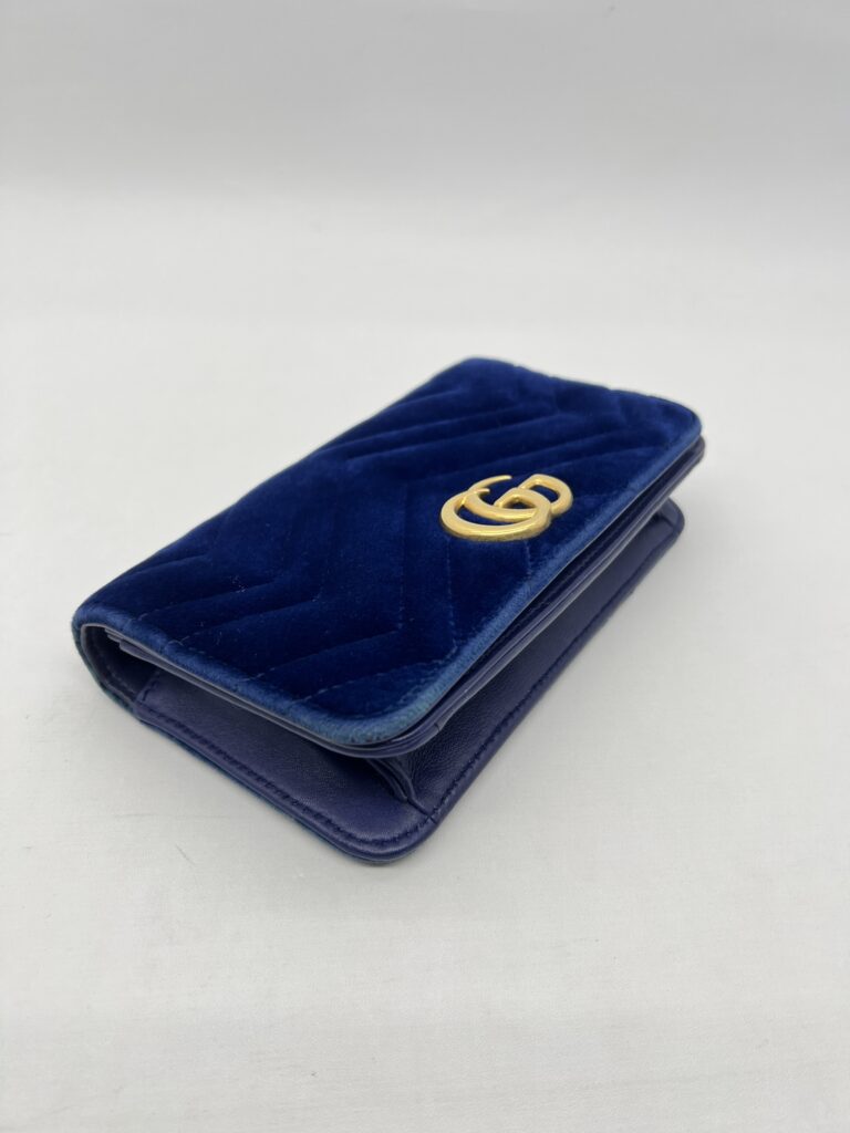 Gucci Marmont Mini Bag Velvet Blue GHW