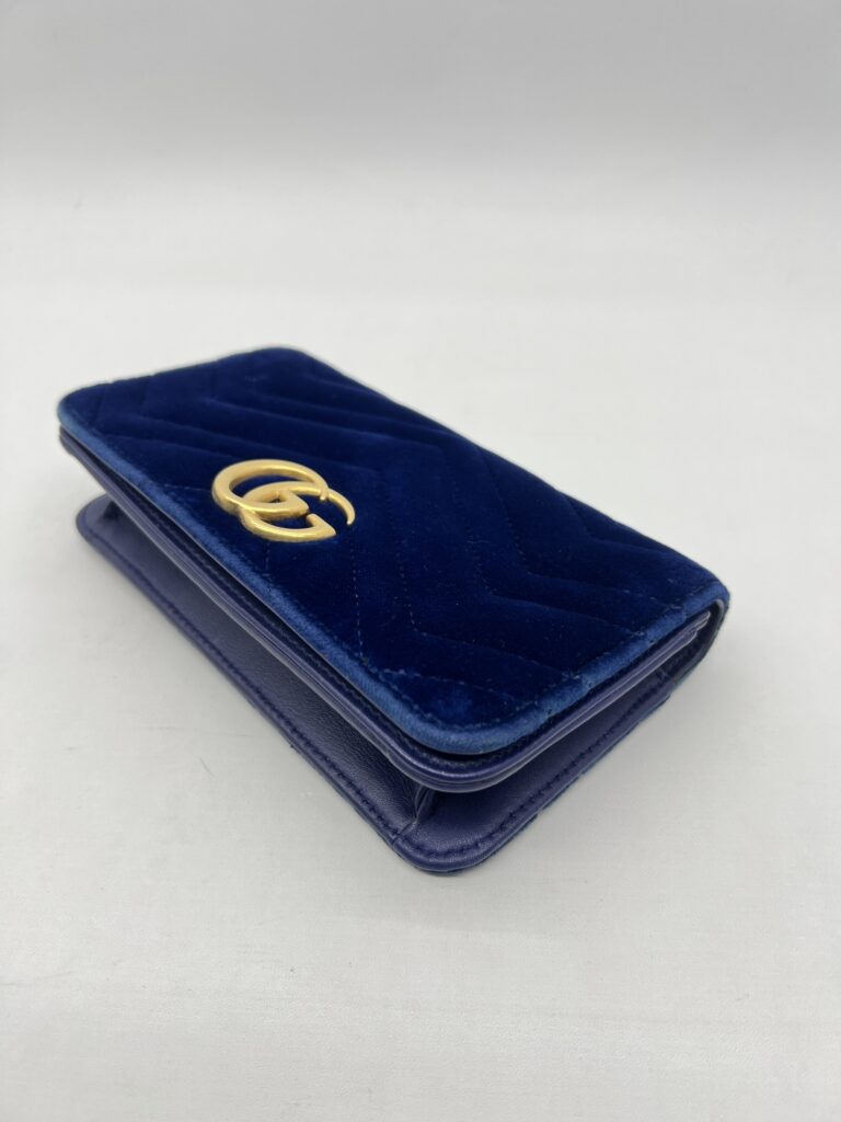 Gucci Marmont Mini Bag Velvet Blue GHW