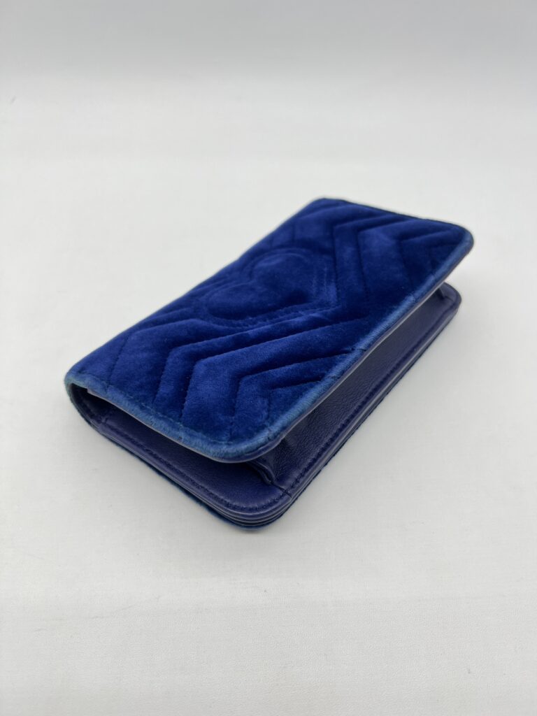 Gucci Marmont Mini Bag Velvet Blue GHW