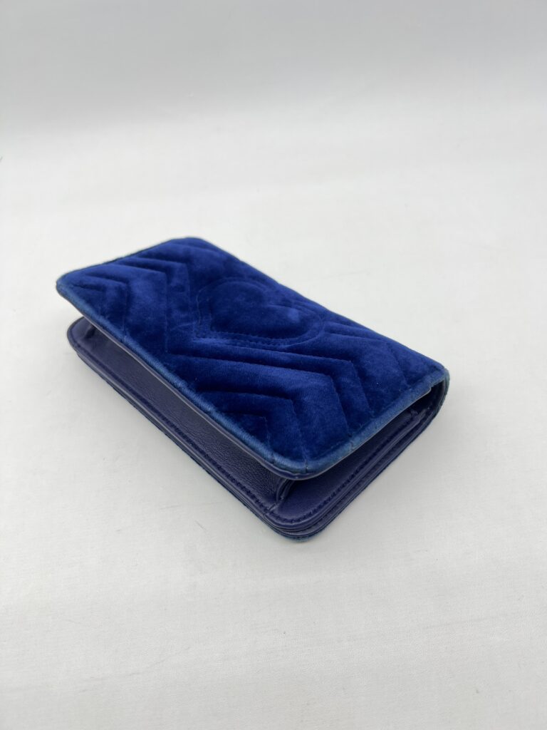 Gucci Marmont Mini Bag Velvet Blue GHW