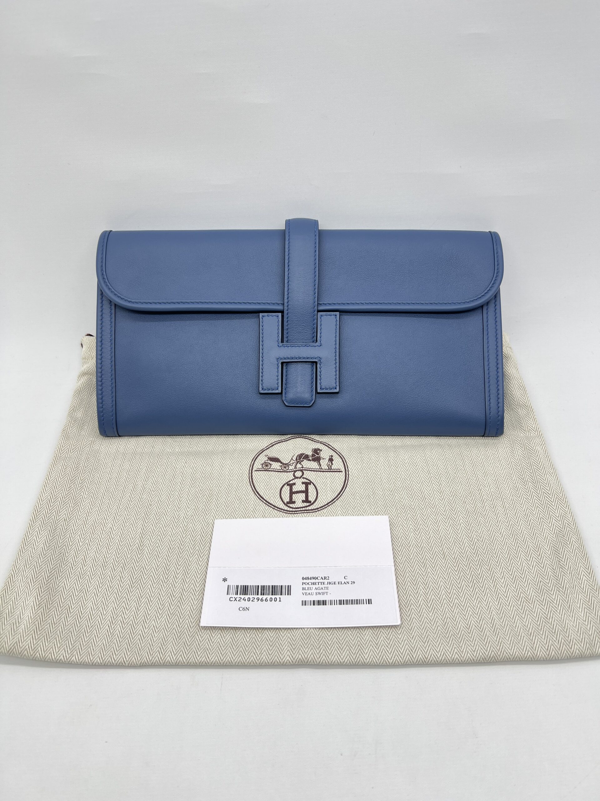 Hermes Jige Elan 29 Swift Bleu Agate