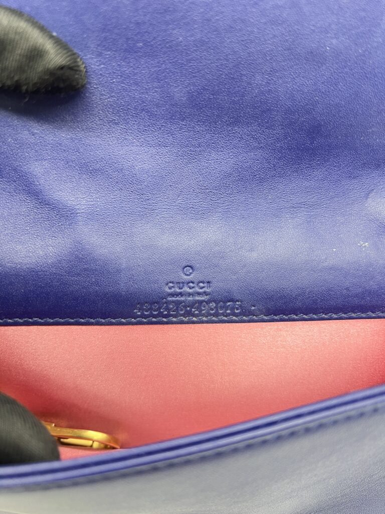 Gucci Marmont Mini Bag Velvet Blue GHW