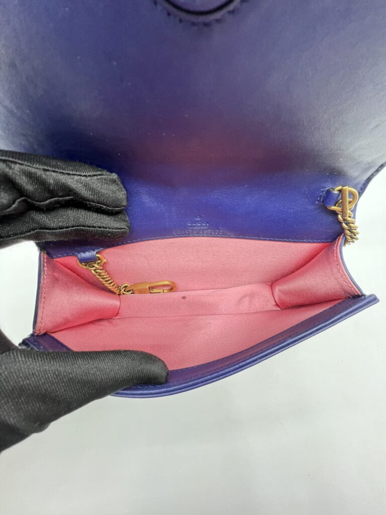 Gucci Marmont Mini Bag Velvet Blue GHW