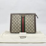 Gucci Ophidia Pouch GG Supreme Brown GHW