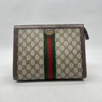 Gucci Ophidia Pouch GG Supreme Brown GHW