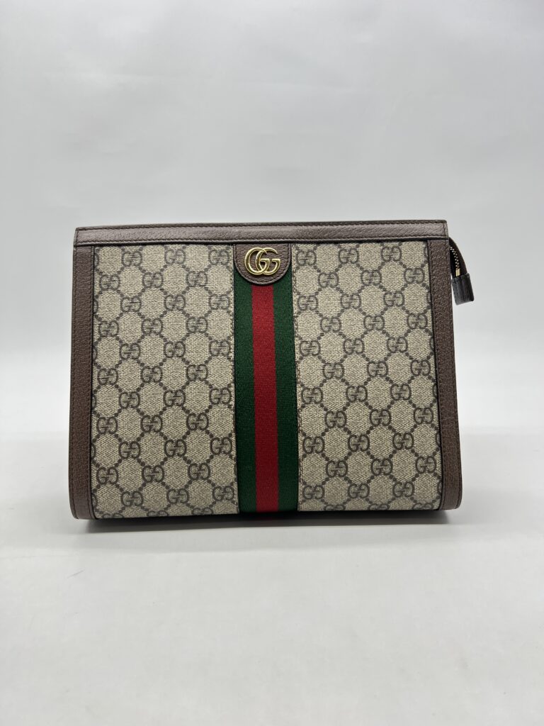 Gucci Ophidia Pouch GG Supreme Brown GHW
